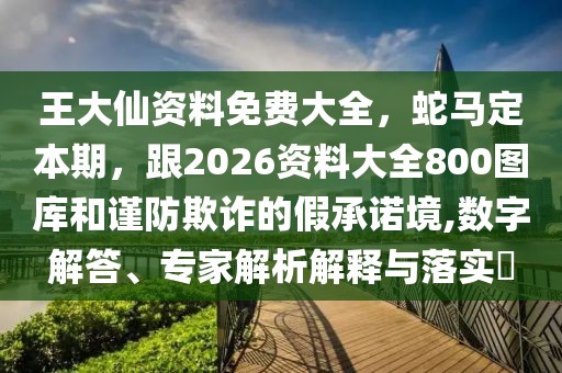 王大仙資料免費大全，蛇馬定本期，跟2026資料大全800圖庫和謹防欺詐的假承諾境,數字解答、專家解析解釋與落實?
