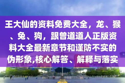 王大仙的資料免費(fèi)大全，龍、猴、兔、狗，跟曾道道人正版資料大全最新章節(jié)和謹(jǐn)防不實(shí)的偽形象,核心解答、解釋與落實(shí)