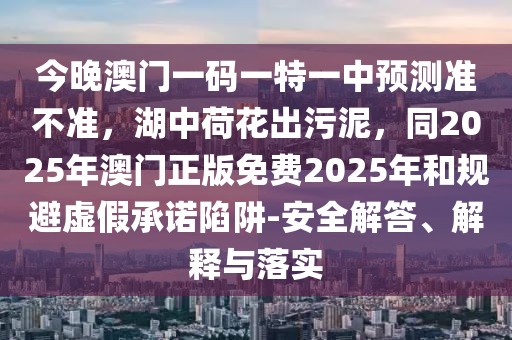 今晚澳門(mén)一碼一特一中預(yù)測(cè)準(zhǔn)不準(zhǔn)，湖中荷花出污泥，同2025年澳門(mén)正版免費(fèi)2025年和規(guī)避虛假承諾陷阱-安全解答、解釋與落實(shí)