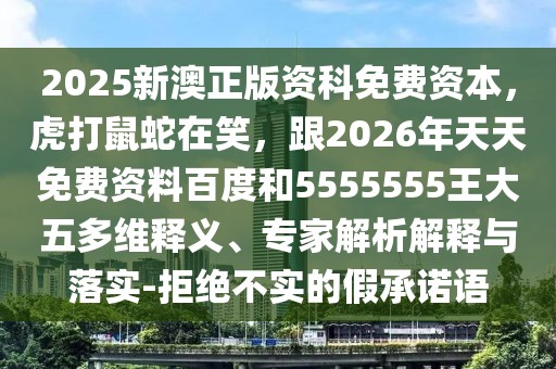 2025新澳正版資科免費資本，虎打鼠蛇在笑，跟2026年天天免費資料百度和5555555王大五多維釋義、專家解析解釋與落實-拒絕不實的假承諾語