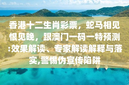香港十二生肖彩票，蛇馬相見恨見晚，跟澳門一碼一特預測:效果解讀、專家解讀解釋與落實,警惕偽宣傳陷阱